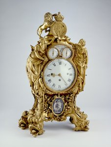 Zegar, 1775 - 1800 brąz, pozłacany, ormolu